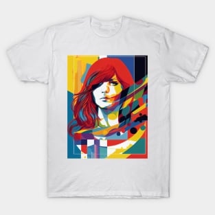 Modern woman in pop-art style T-Shirt